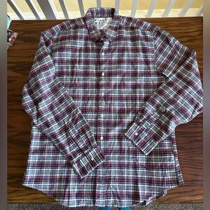 Frank & Eileen FINBAR Blue Red Yellow Plaid Soft Flannel Long Sleeve Shirt LARGE